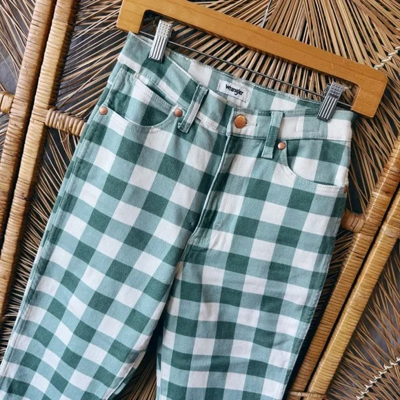 Wrangler Wrock Gingham Flare Pant SZ: 25W NWOT - Picture 7 of 12